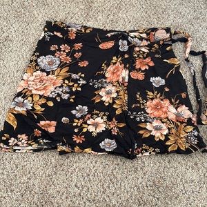 Floral Wrap Skirt